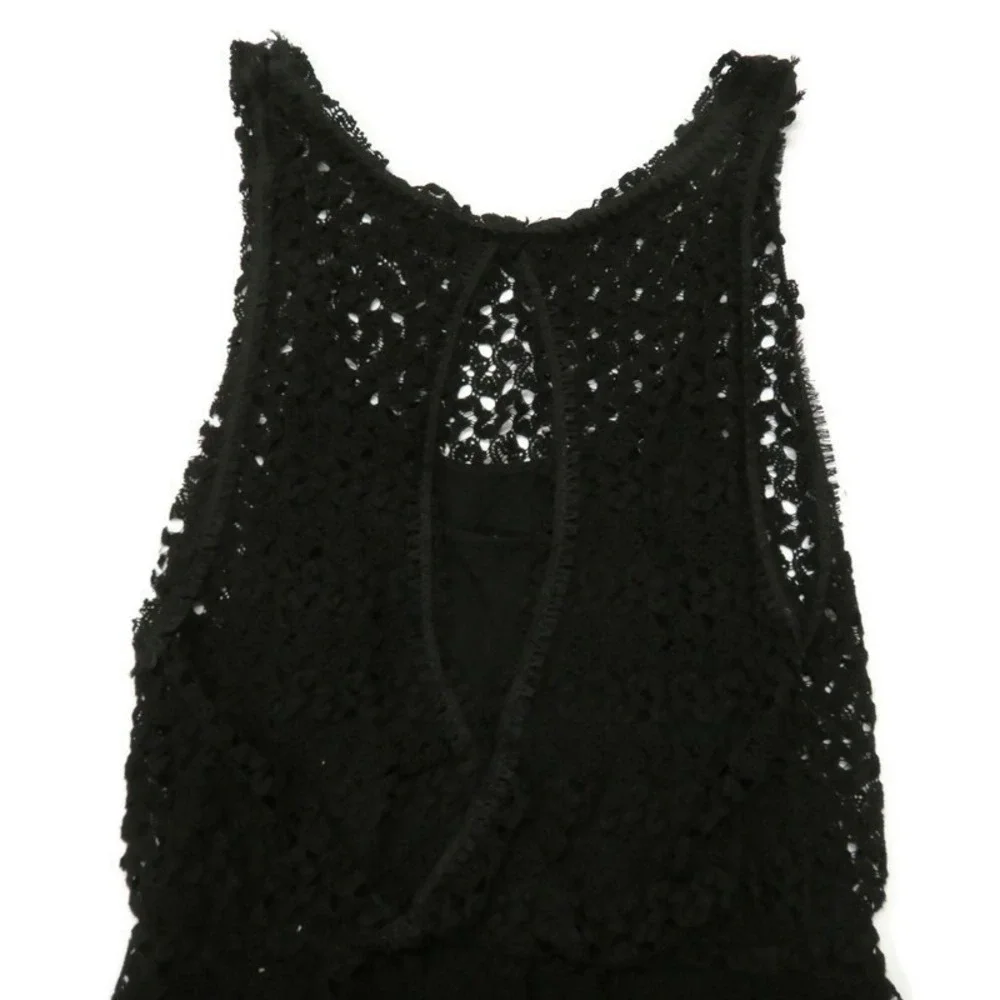 Free‎ People Dress Black Lace Medium Sleeveless